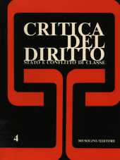 Critica del Diritto n.04 - anno II, gennaio/aprile 1975 Stato e conflitto di classe