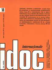 IDOC Internazionale 1973 n.14 - anno IV, 31 agosto 
Quindicinale di documenti, studi, attualità, rassegne sulla liberazione politica e religiosa dell'uomo in una prospettiva mondiale